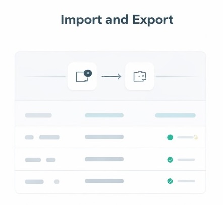 Import and Export screenshot